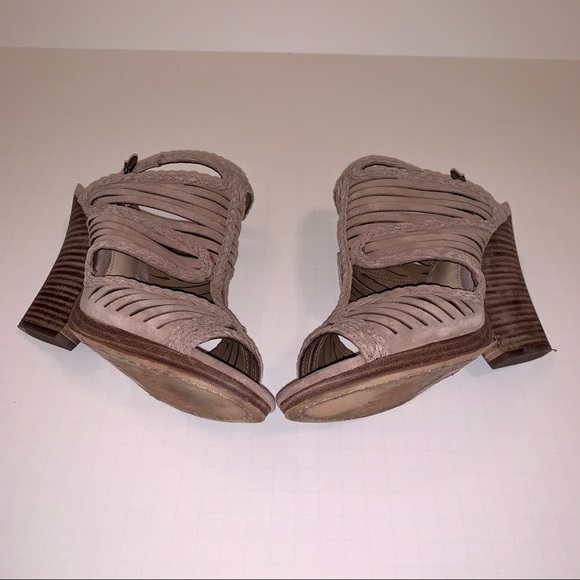 VINCE CAMUTO Janil Suede Stacked Heel Sandals - Picture 5 of 7